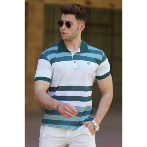 Madmext Men Green Polo T-shirt 5279 - Yeşil