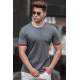 Madmext Men Plain Anthracite T-shirt 4498 - Antrasit