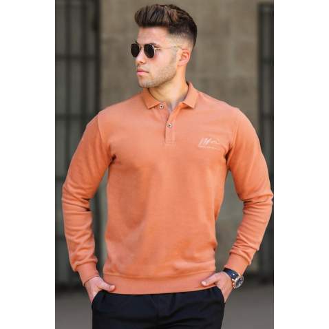 Madmext Men Orange Polo Knitwear 5153 - Turuncu