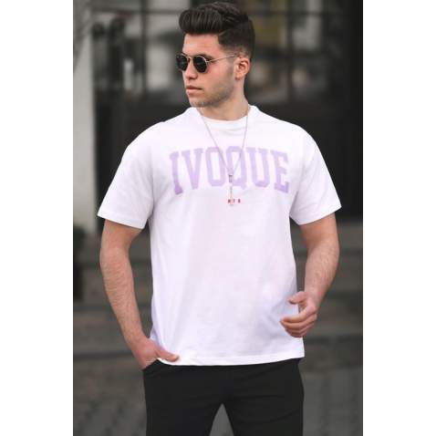 Madmext Men White T-shirt 4996 - Beyaz