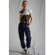 Women Navy Blue Oversize Sweatpants MG1235 - Lacivert