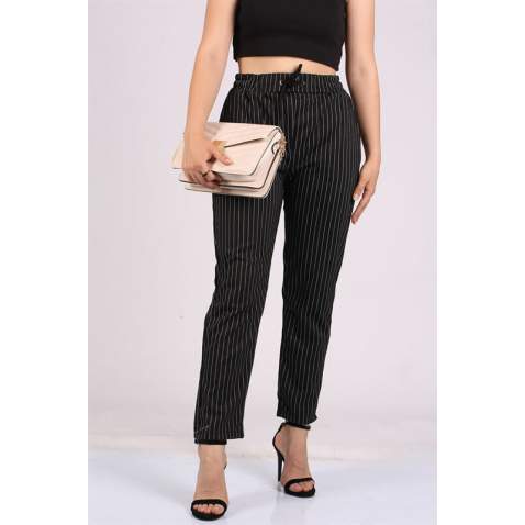 Mad Girls Black Trousers Mg1106 - Siyah