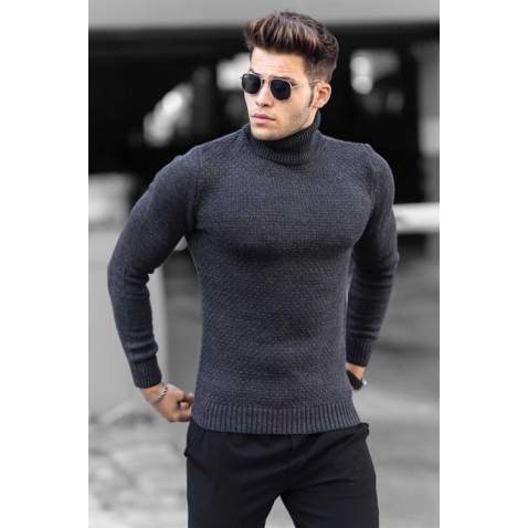 Madmext Anthracite Turtleneck Jumper 4659 - Antrasit