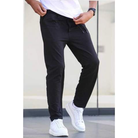 Navy Blue Basic Jogger Trousers 5474 - Lacivert