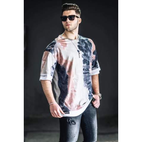 Madmext Men Printed Pink T-shirt 4975 - Pudra