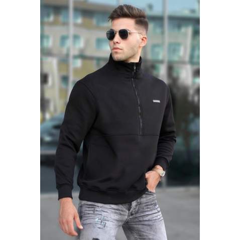 Madmext Men Black Sweatshirt 5316 - Siyah