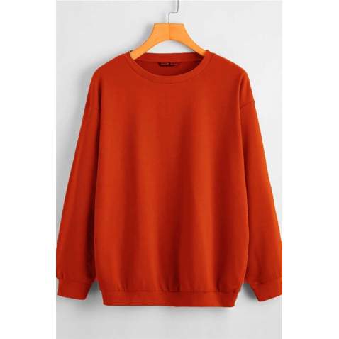 Mad Girls Orange Basic Sweatshirt MG806 - Turuncu