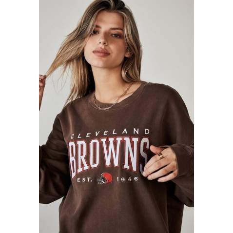 Mad Girls Printed Brown Sweatshirt Mg1210 - Kahverengi