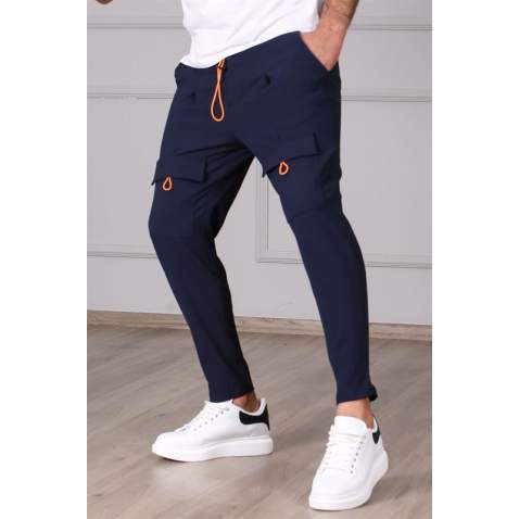 Madmext Navy Blue Men Sweatpants with Pockets 4809 - Lacivert