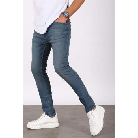 Madmext Men Skin Fit Blue Jeans 5679 - Mavi