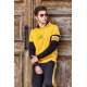 Madmext Yellow Two Tone Hoodie 4149 - Sarı