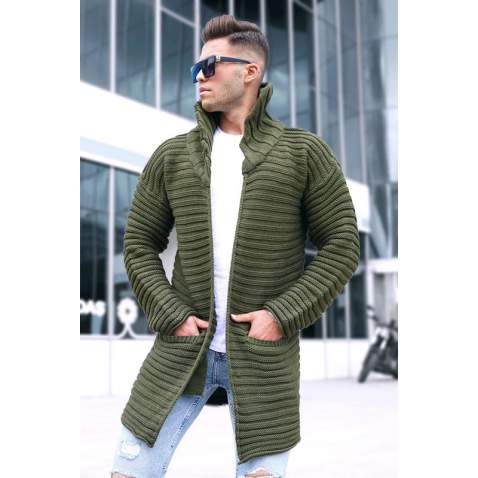 Madmext Men Khaki Cardigan 5615 - Haki