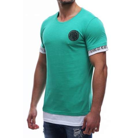 Madmext Green Printed T-shirt for Men 2623 - Yeşil