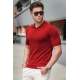 Madmext Men Knitwear Maroon Polo T-shirt 5078 - Bordo