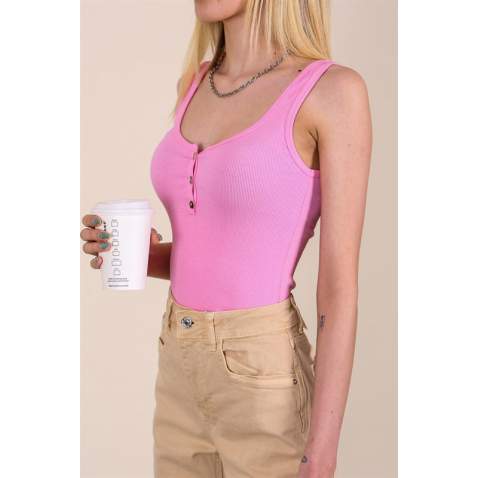 Women Pink Strappy Top - Pembe