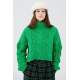 Mad Girls Green Turtleneck Sweater MG1325 - Yeşil