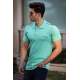 Madmext Blue Polo Shirt for Men 4858 - Turkuaz