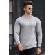 Madmext Men Crewneck Smoke Gray Sweatshirt 5319 - Füme