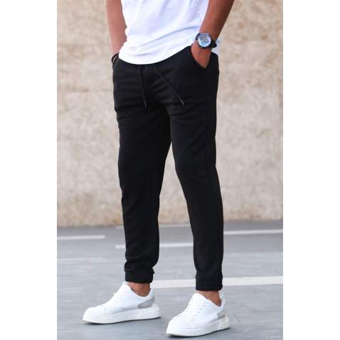 Madmext Men Plain Black Sweatpants 5424 - Siyah