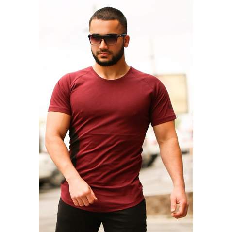 Madmext Maroon T-shirt for Men 4102 - Bordo