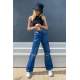 Mad Girls Straight Leg Ripped Blue Jeans Mg1153 - Mavi