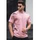 Men Soft Pink Over Fit T-Shirt 5207 - Pudra