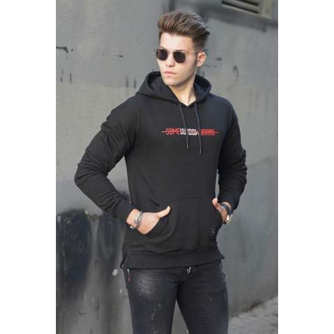 Madmext Black Hooded Sweatshirt 2767 - Siyah