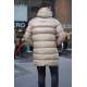 Beige Hoodie Puffer Jacket 5742 - Bej