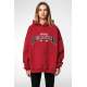 Mad Girls Red Hoodie Sweatshirt MG853 - Kırmızı