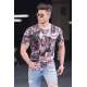 Madmext Soft Pink Printed T-shirt for Men 3087 - Pudra