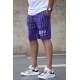 Madmext Purple Striped Capri for Men 2909 - Mor