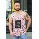 Madmext Pink Printed T-shirt for Men 4007 - Pudra