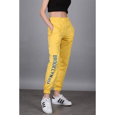 Mad Girls Yellow Sweatpants MG1102 - Sarı