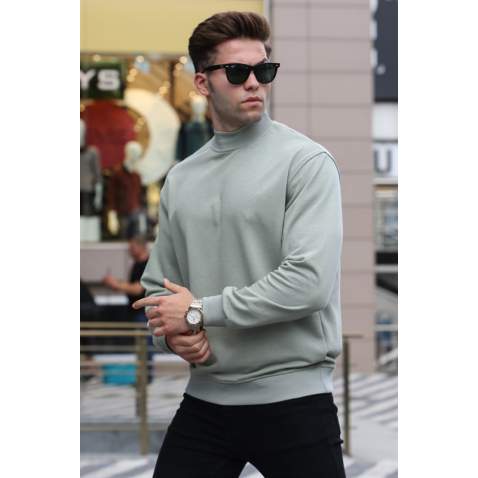 Madmext Men Mint Green Knitwear Sweater 5301 - Mint yeşili