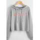 Mad Girls Grey Hoodie Sweatshirt MG809 - Gri