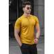 Madmext Yellow Kniwear Polo Shirt for Men 9289 - Hardal