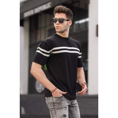 Madmext Men Black T-Shirt 5682 - Siyah