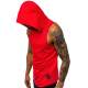 Madmext Red T-shirt with Hood for Men 2893 - Kırmızı