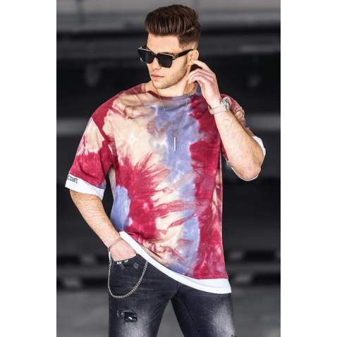 Madmext Men Printed Maroon T-shirt 4975 - Bordo