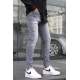 Madmext Men Skin Fit Smoke Gray Jeans MDX9006 - Füme