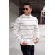 Madmext Men White Sweater With Hood 5623 - Beyaz