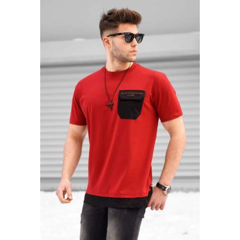 Madmext Men Maroon T-shirt 5386 - Bordo