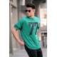 Men Printed Green Oversize T-Shirt 5845 - Yeşil