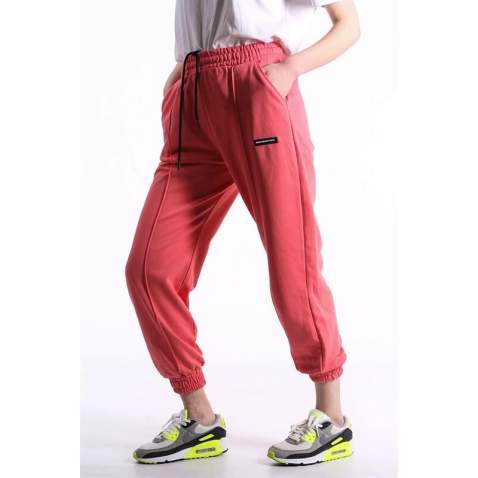 Mad Girls Pink-Green Jogger Sweatpants MG303 - Pembe