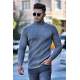 Madmext Grey Turtleneck Jumper 4355 - Gri