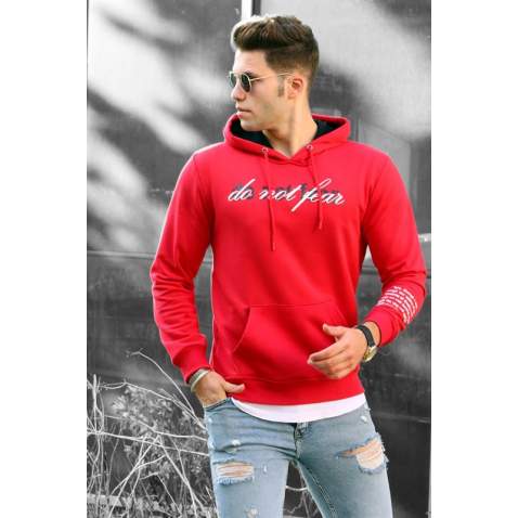 Madmext Red Men's Hoodie 4771 - Kırmızı