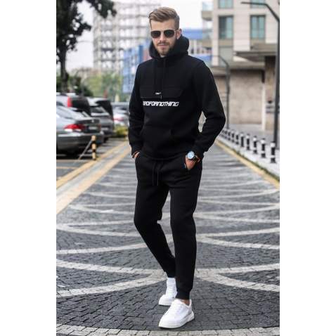 Madmext Black Tracksuit For Men 5643 - Siyah