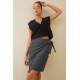 Women Anthracite Basic Skirt Short - Antrasit