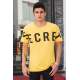 Madmext Yellow Printed T-shirt for Men 3034 - Sarı