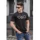 Madmext Men Printed Black T-shirt 5384 - Siyah